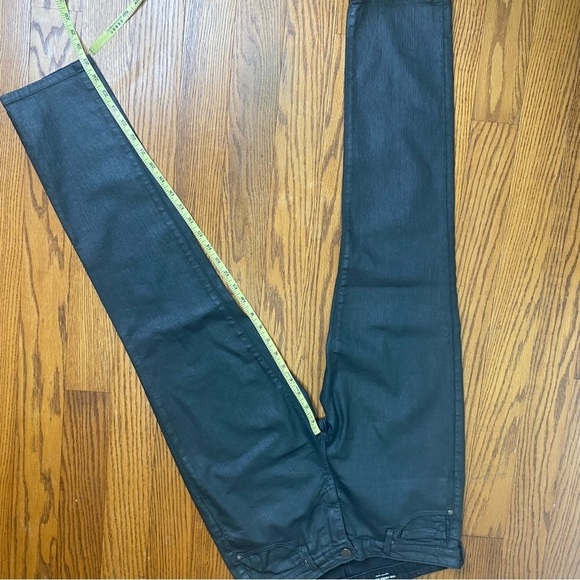 Adriano Goldschmidt Prima cigarette Ankle Gray Coated Denim Jeans size 28 - Picture 3 of 12